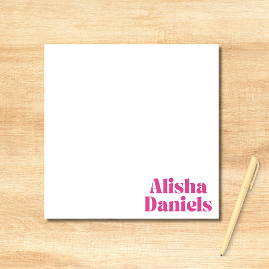 Personalized Notepad, Large Notepad, Lined, Unlined, Feminine, Desk, Organizations, Memo Pad, Stationery