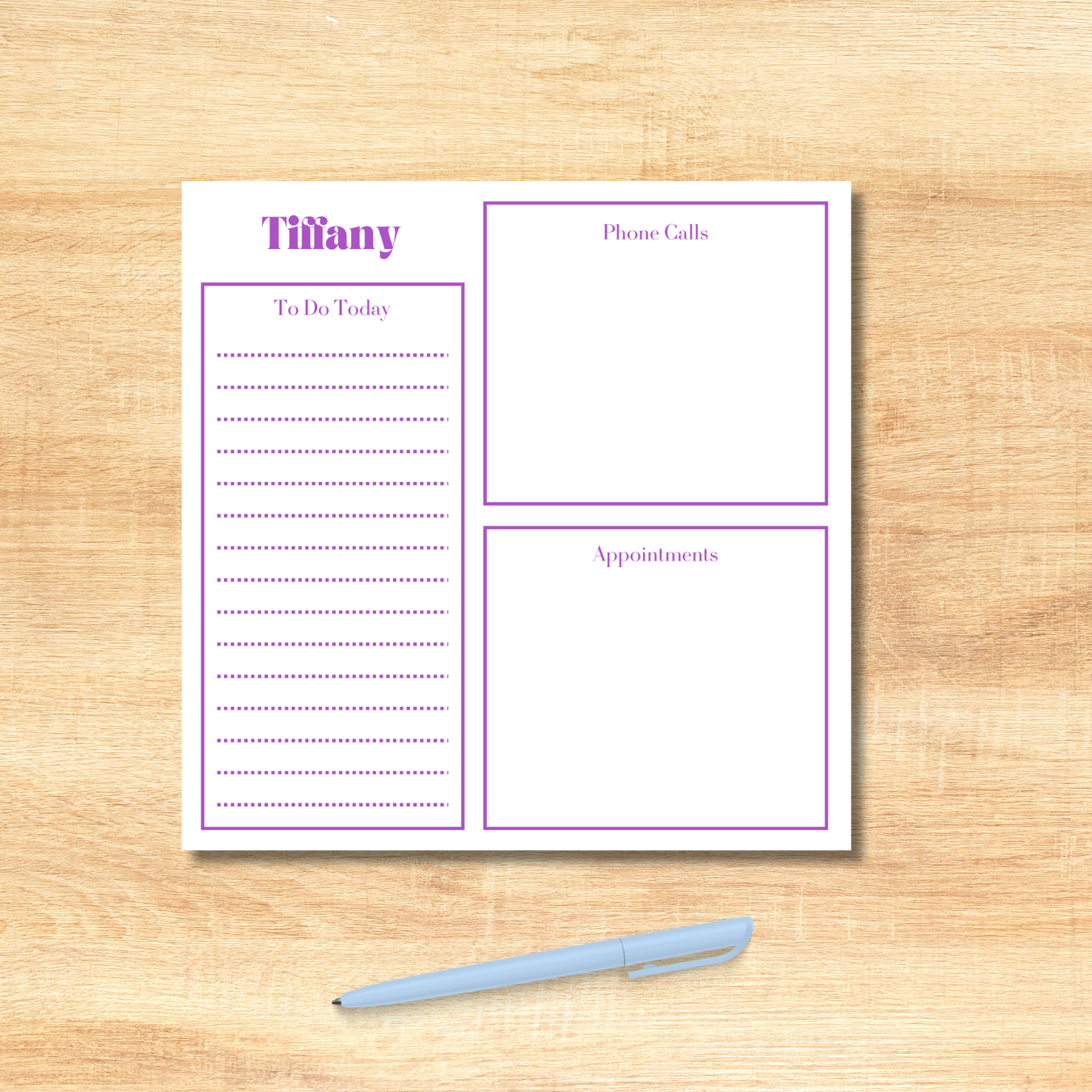 Personalized Notepad, Large Notepad, Feminine, Organization, Task Pad, To Do List, Notepad, Desk Pad, Office, School, Work, Gifts, Stationery