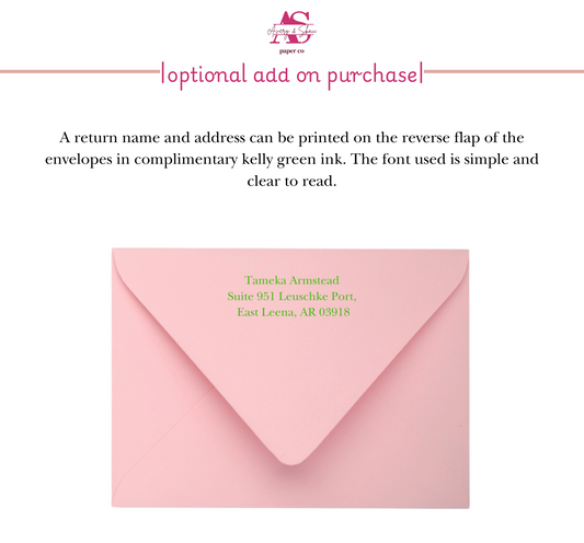 Personalized Stationery, Sisterhood, Alpha Kappa Alpha, Pink, Green, Custom Folded Notes, Folded Cards, Thank You Notes, Office, Work, School