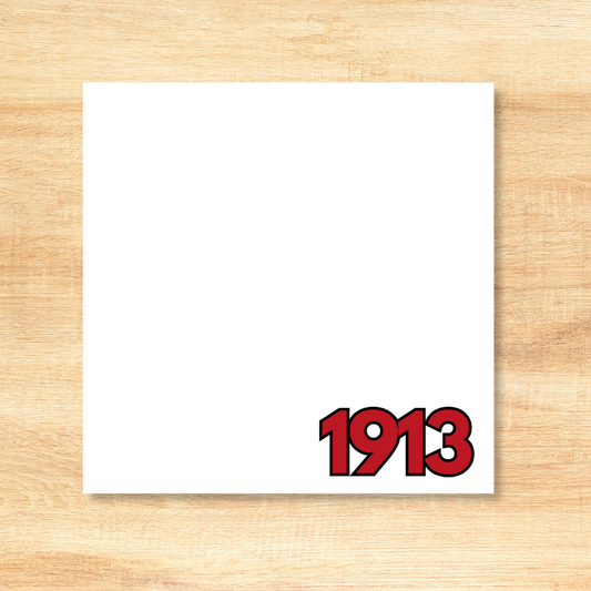 Delta Sigma Theta Inspired, DST, 1913, Diva Edition, Feminine, Red, White, Notepad, Memo Pad, Work, Task Notepad, Office, School, Stationery