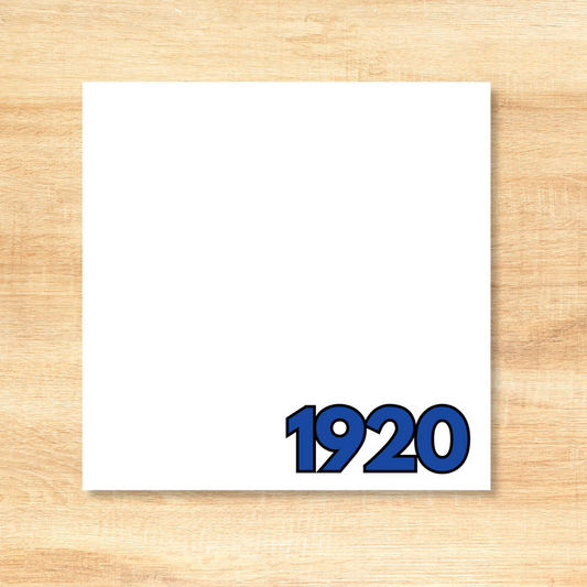 Zeta Phi Beta Inspired, ZPHIB, 1920, Finer Edition, Feminine, Blue, White, Notepad, Memo Pad, Work, Task Notepad, Office, School, Stationery
