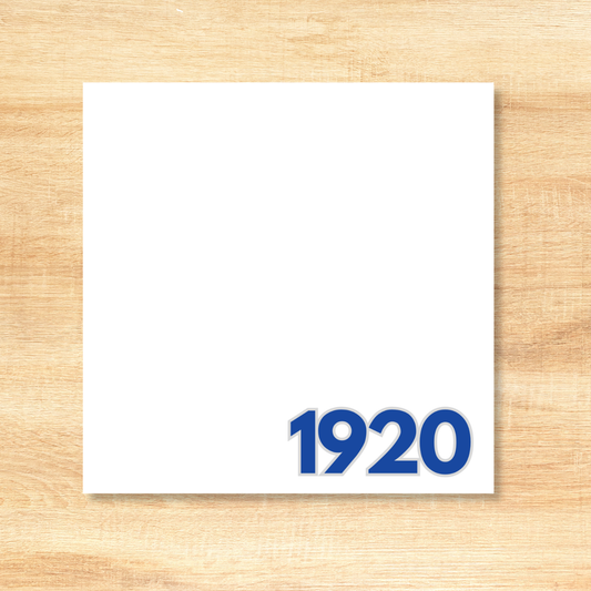 Zeta Phi Beta Inspired, ZPHIB, 1920, Finer Edition, Feminine, Blue, White, Notepad, Memo Pad, Work, Task Notepad, Office, School, Stationery