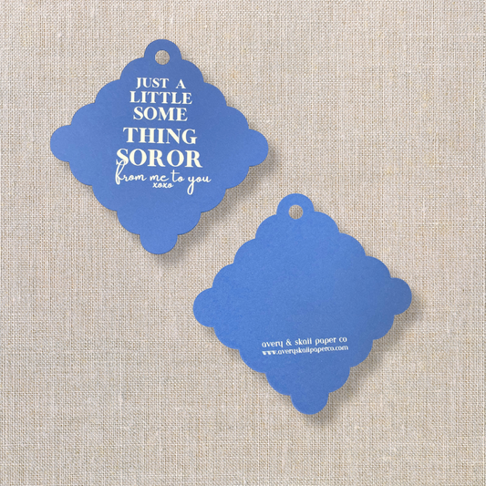 Zeta Phi Beta Inspired Gift Tags, ZPHIB, 1920, Party Gift Tags, Blue, White, Gift Favor Tags, Stationery