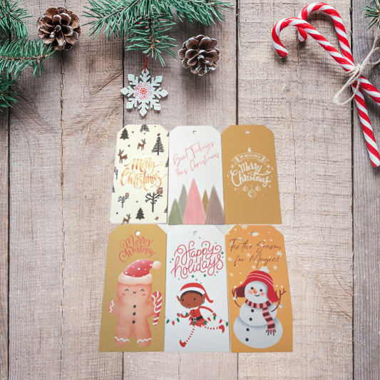 Merry in Gold Variety Gift Tags