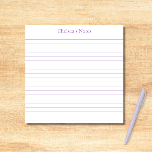 Personalized Notepad, Large Notepad, Lined, Note Taking, Memo Pad, Notepad, Desk Pad, Notes, Office, School, Work, Gifts