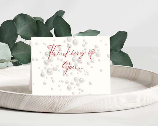 Thank You Card, Delta Sigma Theta, Red, White, Folded Note, Card, DST, Office, Work, School