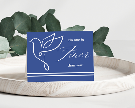 Thank You Notes, Appreciation, Zeta Phi Beta, Folded Card, Blue, White, Greeting Card, ZPHIB, Work, School, Office