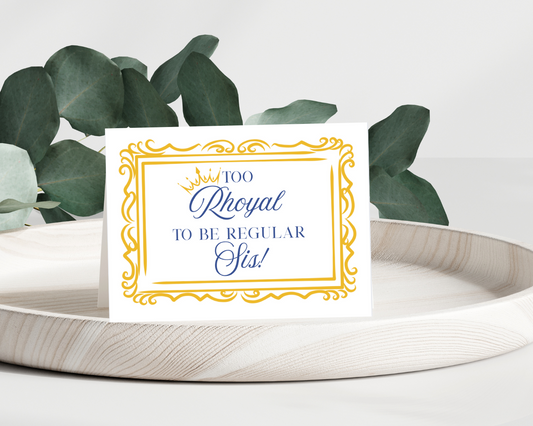 Thank You Notes, Sigma Gamma Rho, Folded Card, Blue, Gold, Greeting Card, SGRHO, Work, School, Office