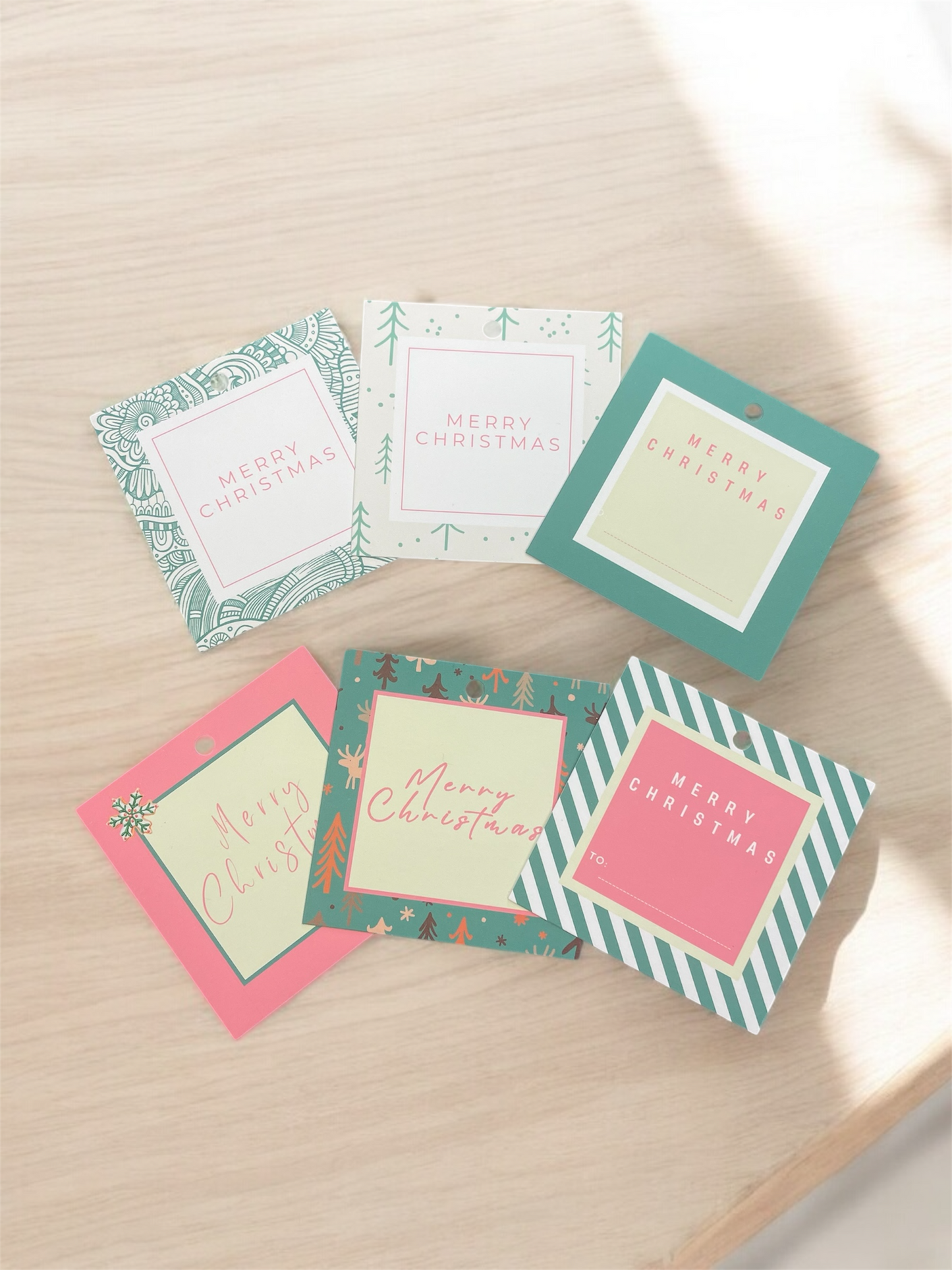 Pretty in Green Christmas Tags