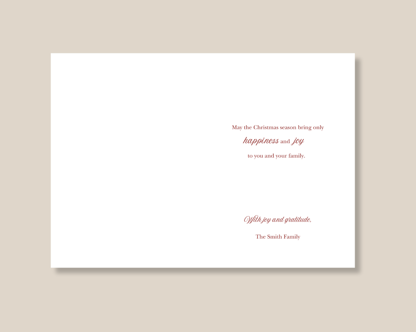 Joy to the World, Christmas, Merry Christmas, Personalized Holiday Cards, Christmas Florals, Holidays, Elegant, Greeting Cards, Stationery, Personalized