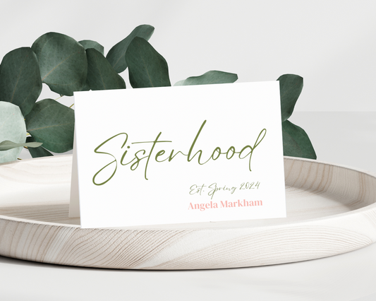 Sisterhood Custom Folded Notes