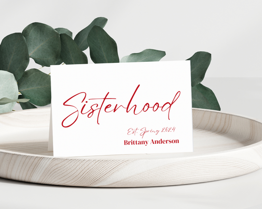 Sisterhood Custom Folded Notes