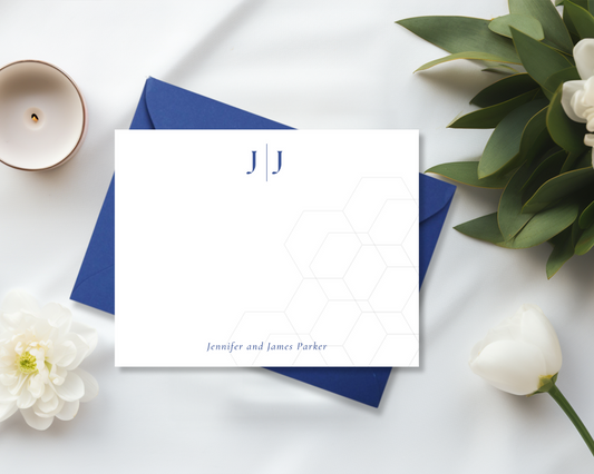 Couples Stationery, His, Hers, Flat Notecards, Notecards, Personalized, Thank You Notecards, Personalized Stationery